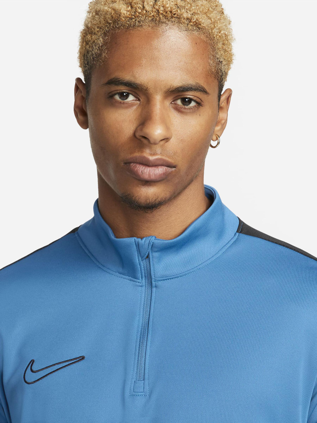 Sweat de running 1/4 zip df acd23 bleu homme - Nike