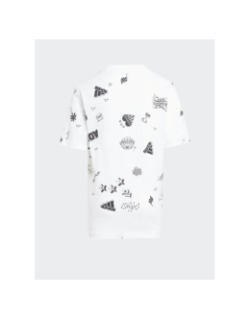 T-shirt bluv motif blanc garçon - Adidas