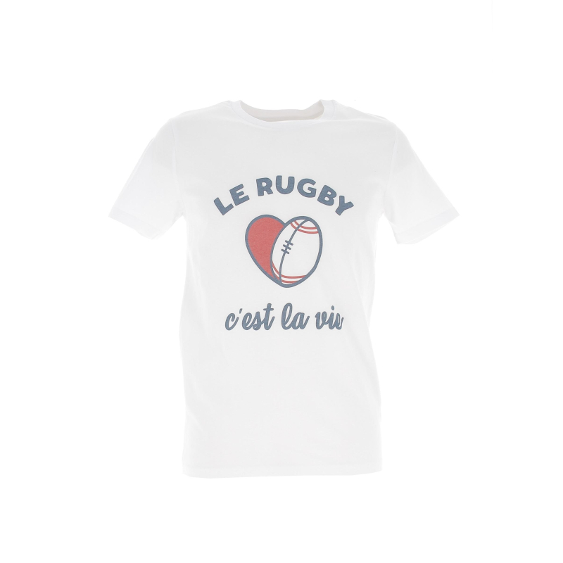 T-shirt le rugby c'est la vie blanc homme - Monsieur T-shirt