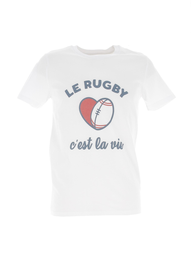 T-shirt le rugby c'est la vie blanc homme - Monsieur T-shirt