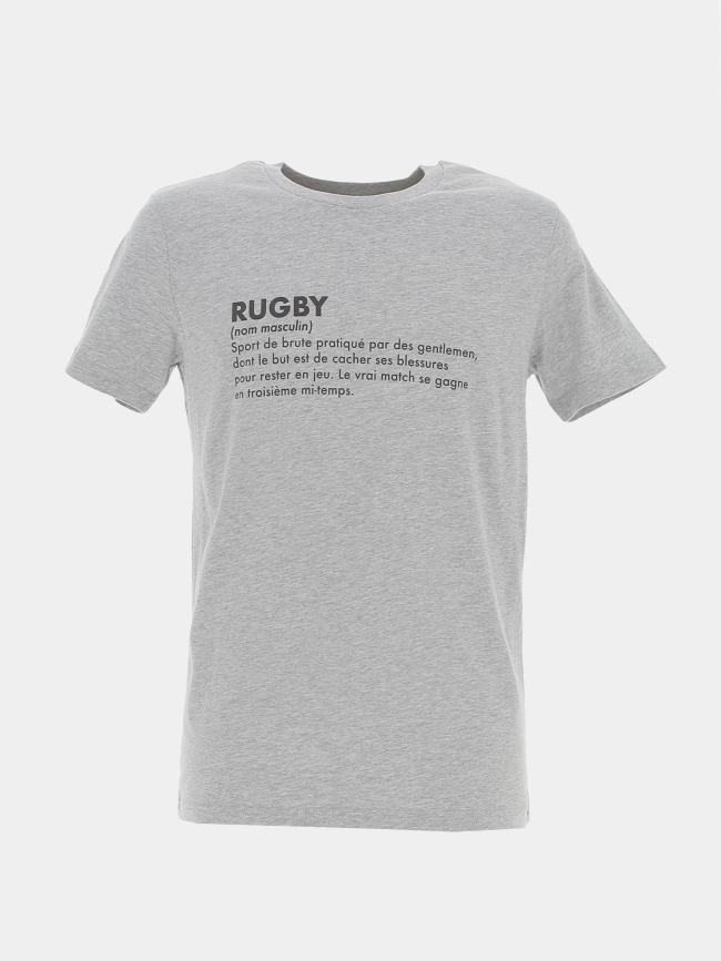 T-shirt definition rugby gris homme - Monsieur T-shirt