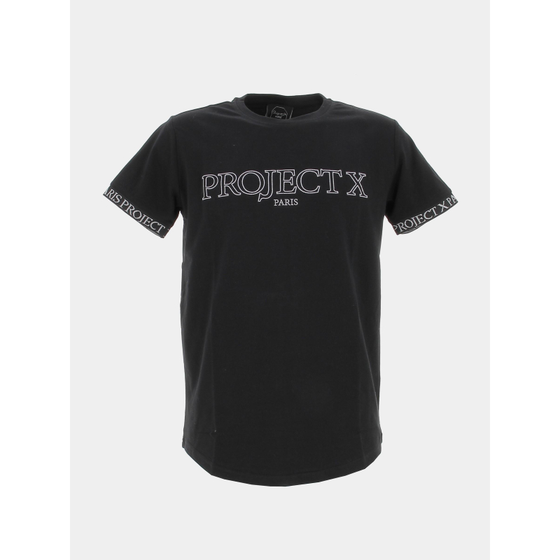 T-shirt logo brodé noir homme - Project X Paris