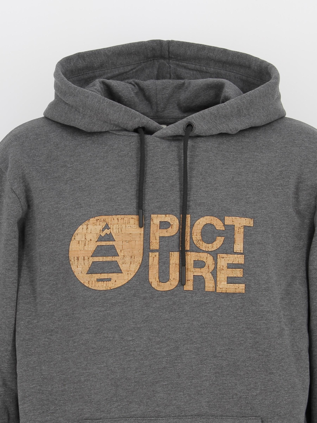 Sweat à capuche basement cork gris homme - Picture