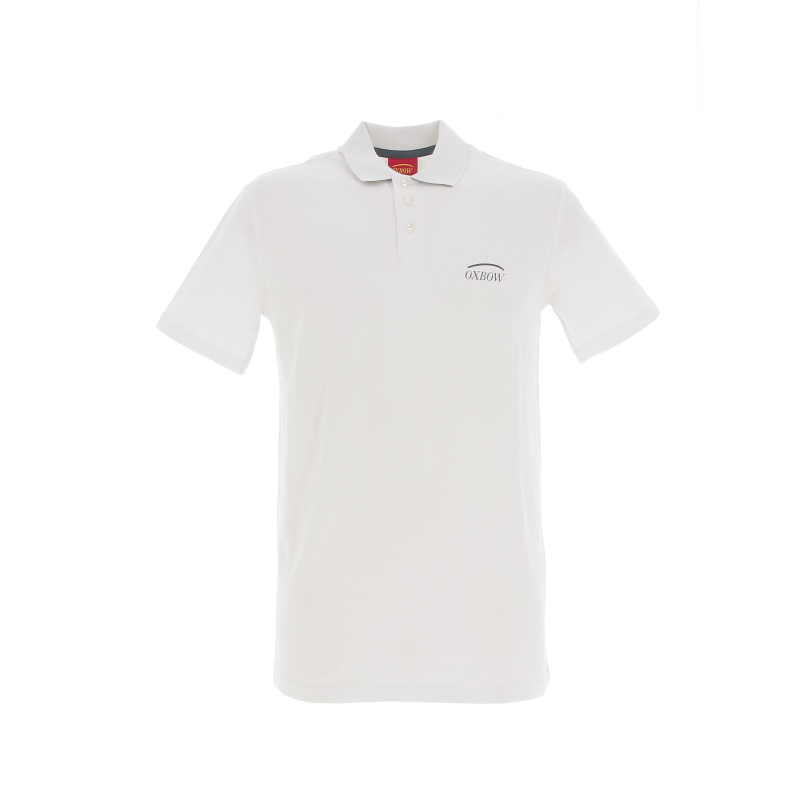 Polo back print blanc homme - Oxbow