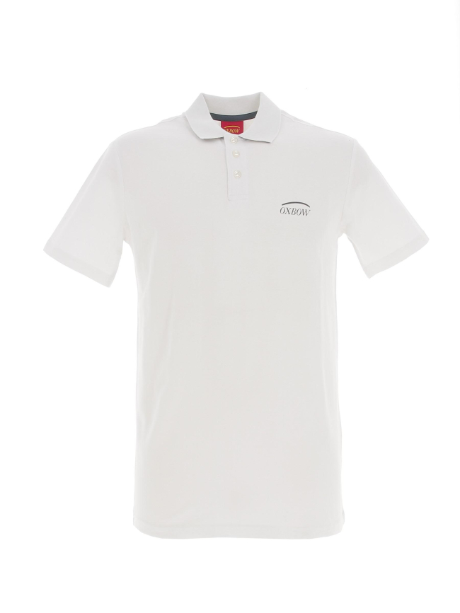 Polo back print blanc homme - Oxbow