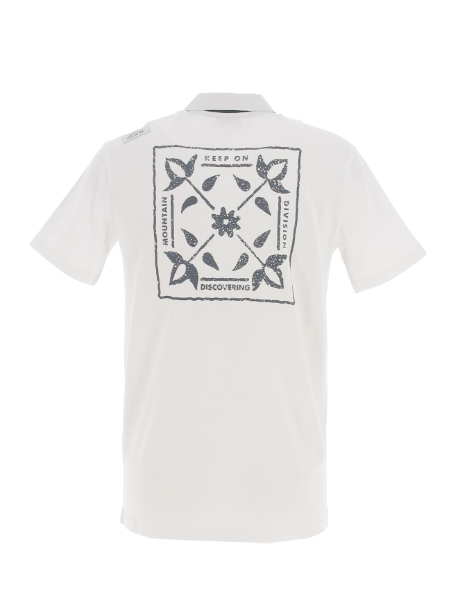 Polo back print blanc homme - Oxbow