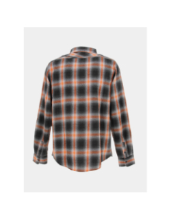 Chemise à carreaux plaid orange noir homme - Von Dutch