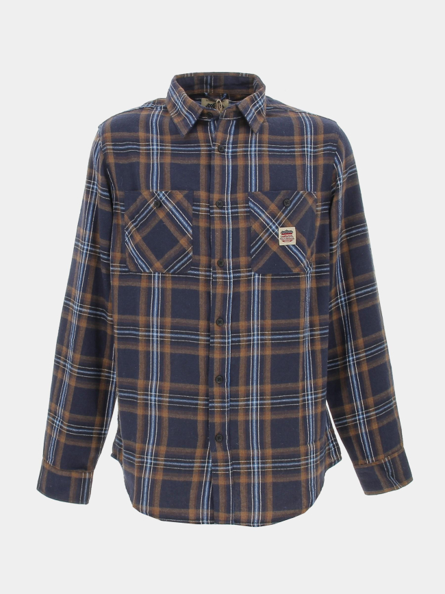 Chemise à carreaux plaid marron homme - Von Dutch