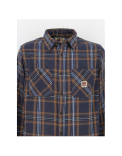 Chemise à carreaux plaid marron homme - Von Dutch