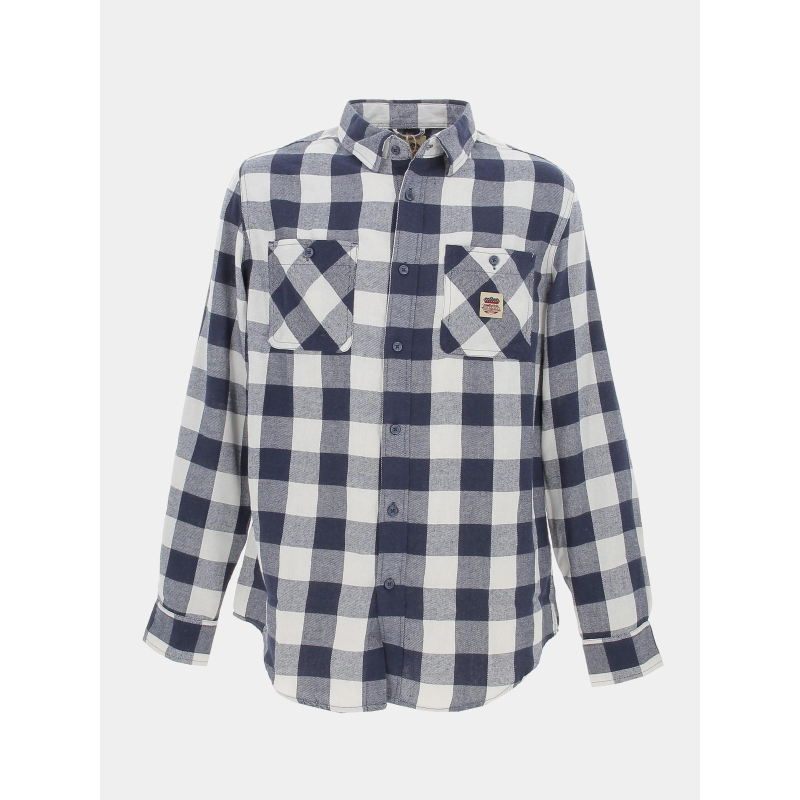 Chemise à carreaux plaid bleu marine homme - Von Dutch