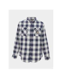 Chemise à carreaux plaid bleu marine homme - Von Dutch