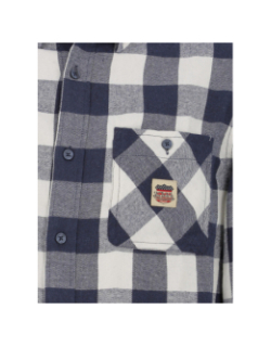 Chemise à carreaux plaid bleu marine homme - Von Dutch