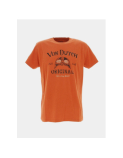 T-shirt biker ride free orange homme - Von Dutch