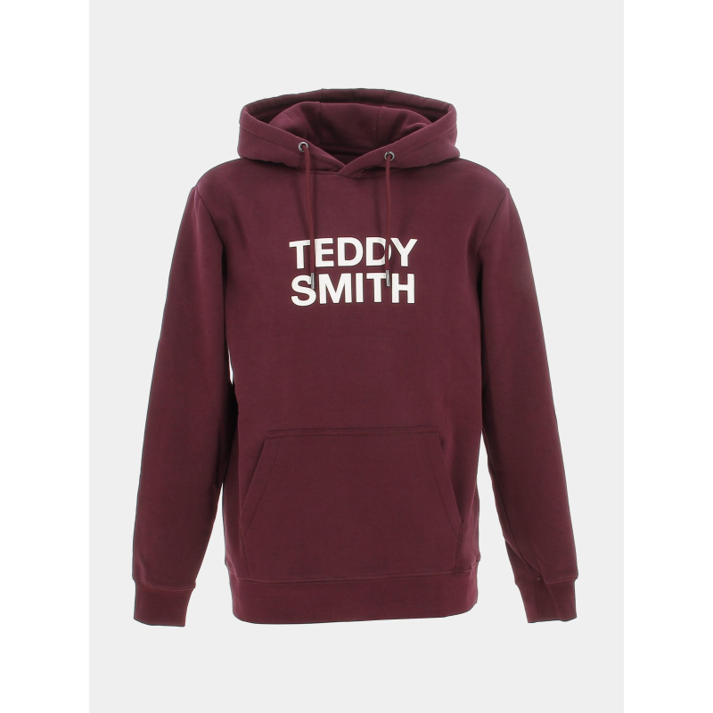 Sweat à capuche siclass bordeaux homme - Teddy Smith