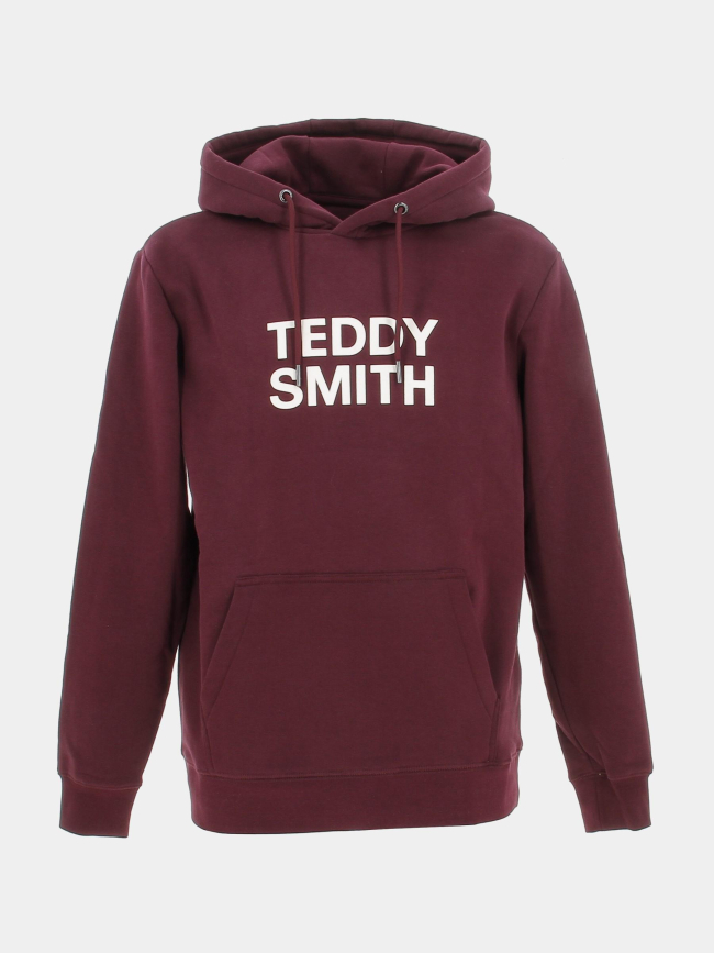 Sweat à capuche siclass bordeaux homme - Teddy Smith