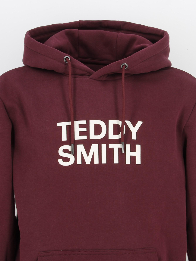 Sweat à capuche siclass bordeaux homme - Teddy Smith