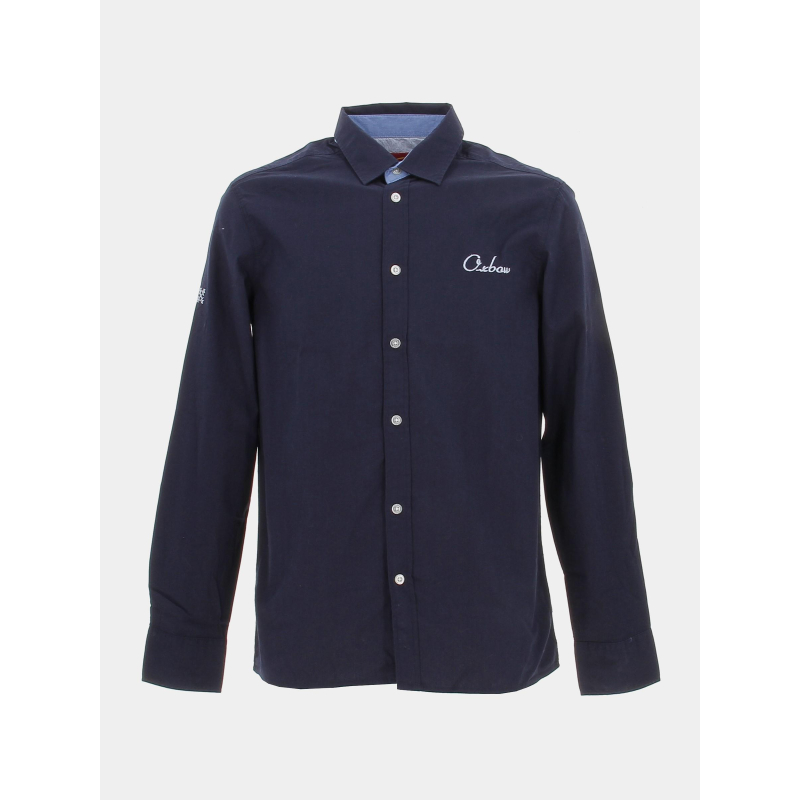 Chemise logo manuscrit bleu marine homme - Oxbow