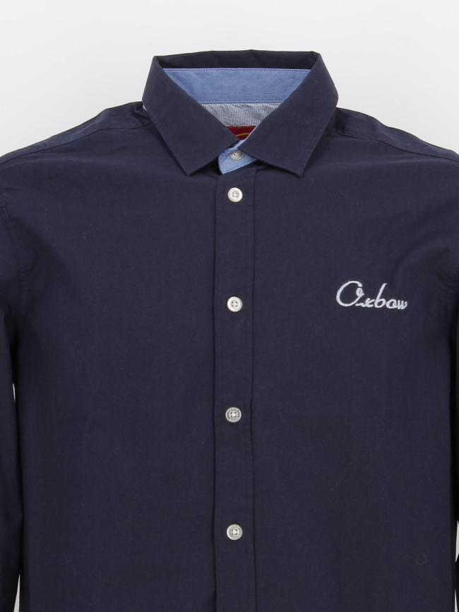 Chemise logo manuscrit bleu marine homme - Oxbow