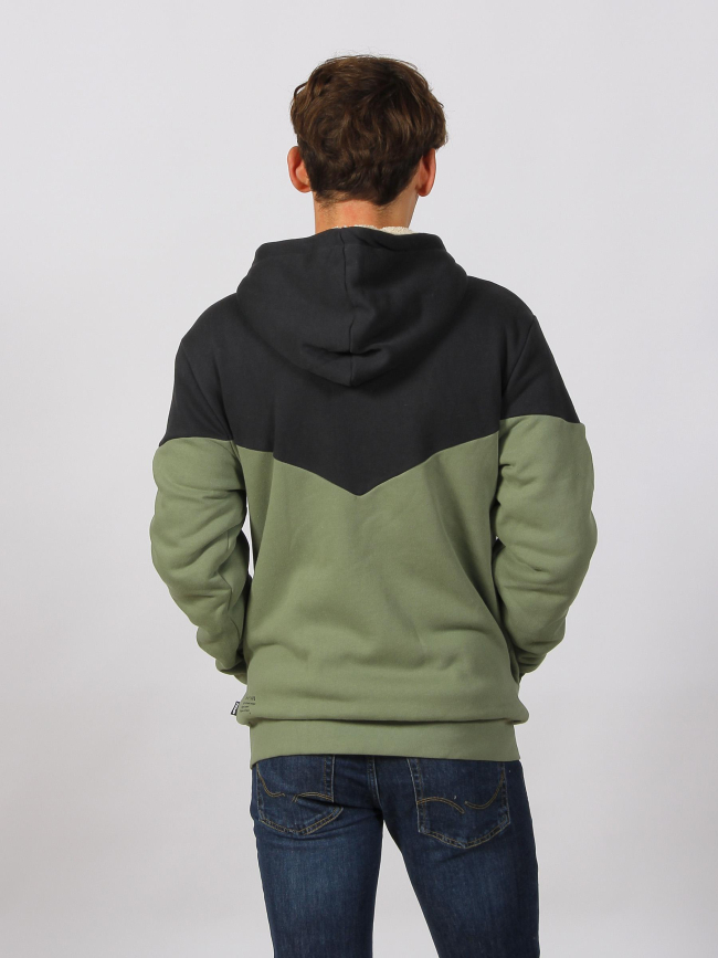 Sweat à capuche basement plush vert homme - Picture