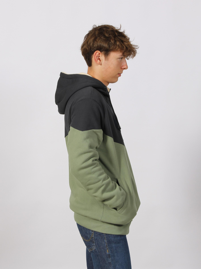 Sweat à capuche basement plush vert homme - Picture