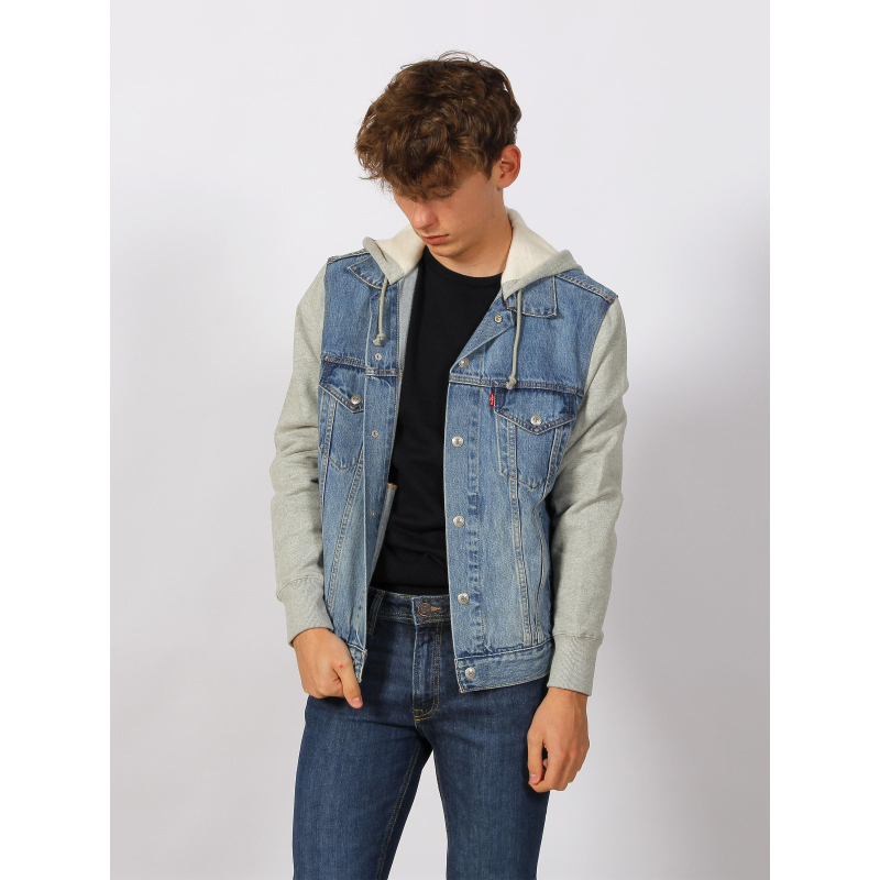 Veste en jean hybrid trucker bleu homme - Levi's