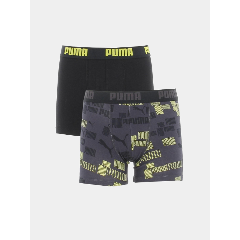 Pack 2 boxers print noir garçon - Puma