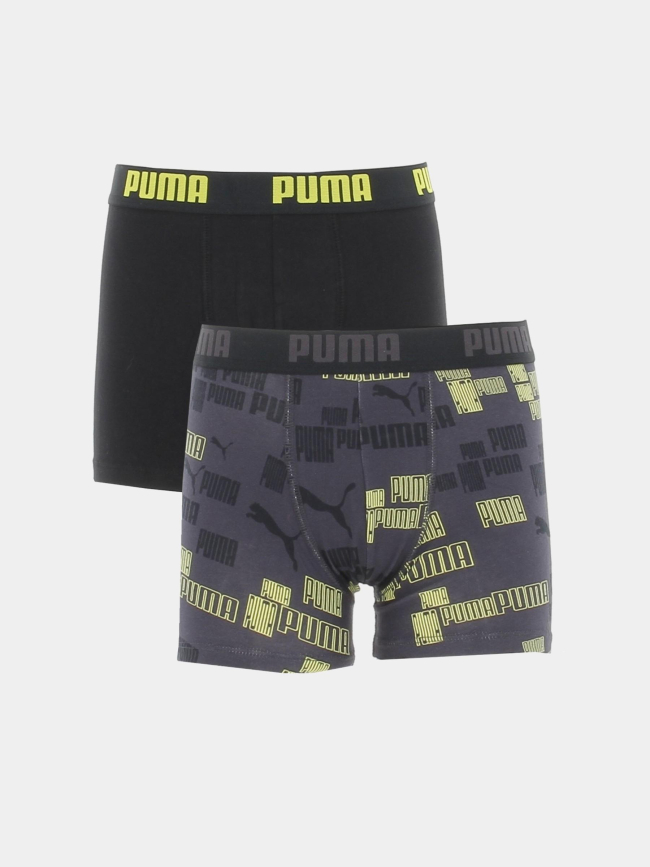 Pack 2 boxers print noir garçon - Puma