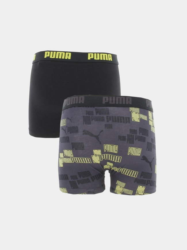 Pack 2 boxers print noir garçon - Puma