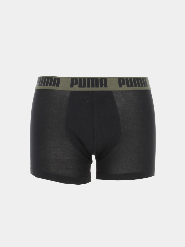 Pack 2 boxers basic noir / kaki homme - Puma