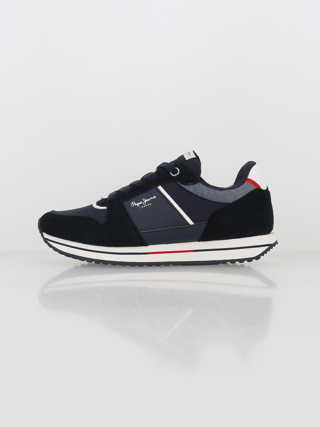 Baskets tour basic bleu marine homme - Pepe Jeans