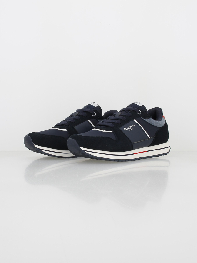 Baskets tour basic bleu marine homme - Pepe Jeans