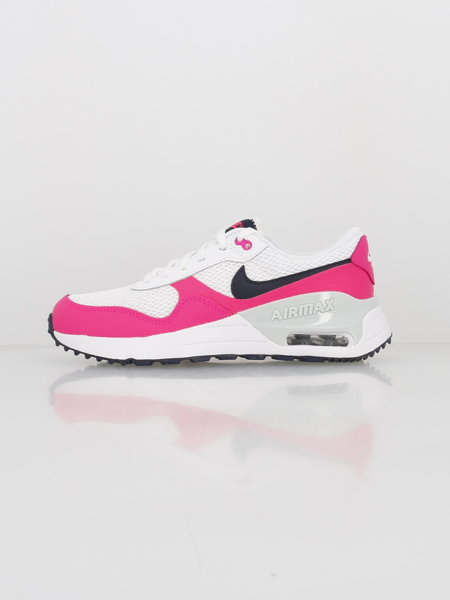 Air max baskets system rose/blanc fille - Nike