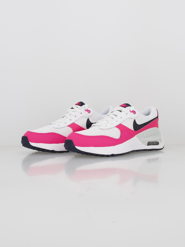 Air max baskets system rose/blanc fille - Nike