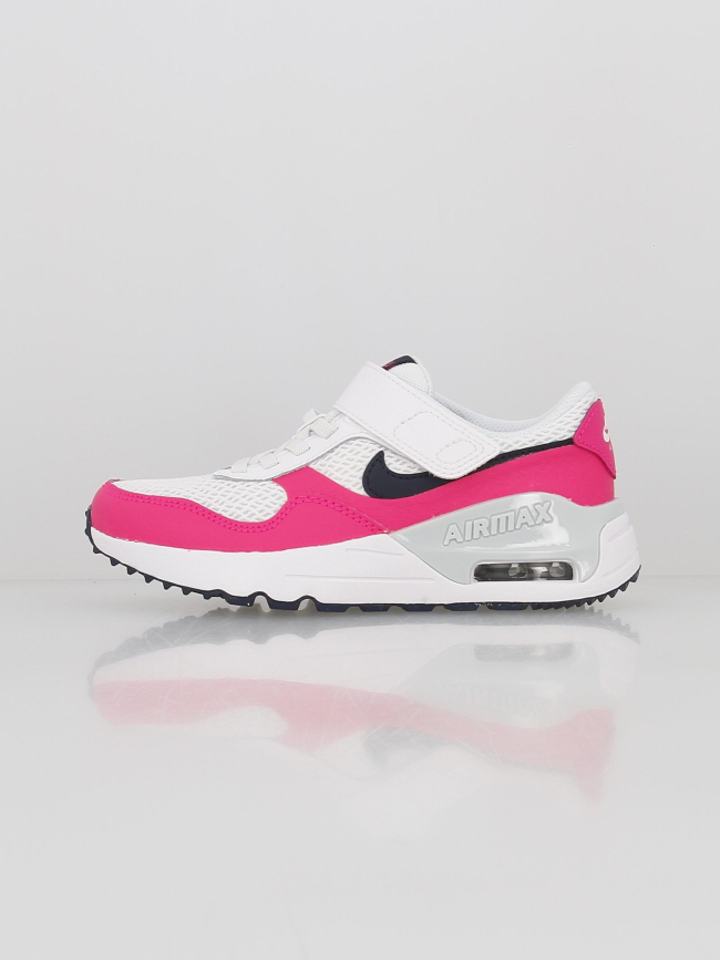 Air max baskets system blanc/rose fille - Nike