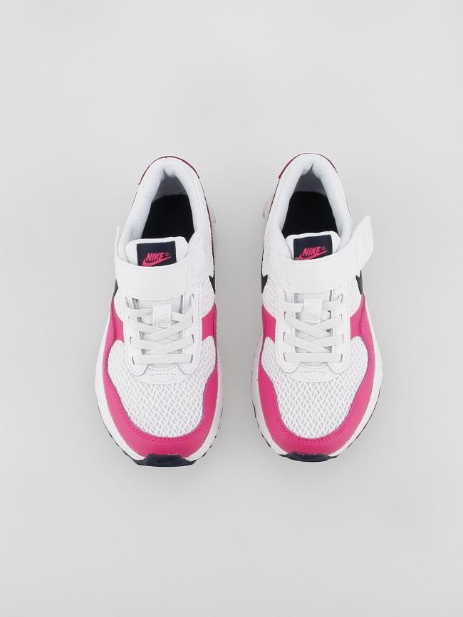 Air max baskets system blanc/rose fille - Nike