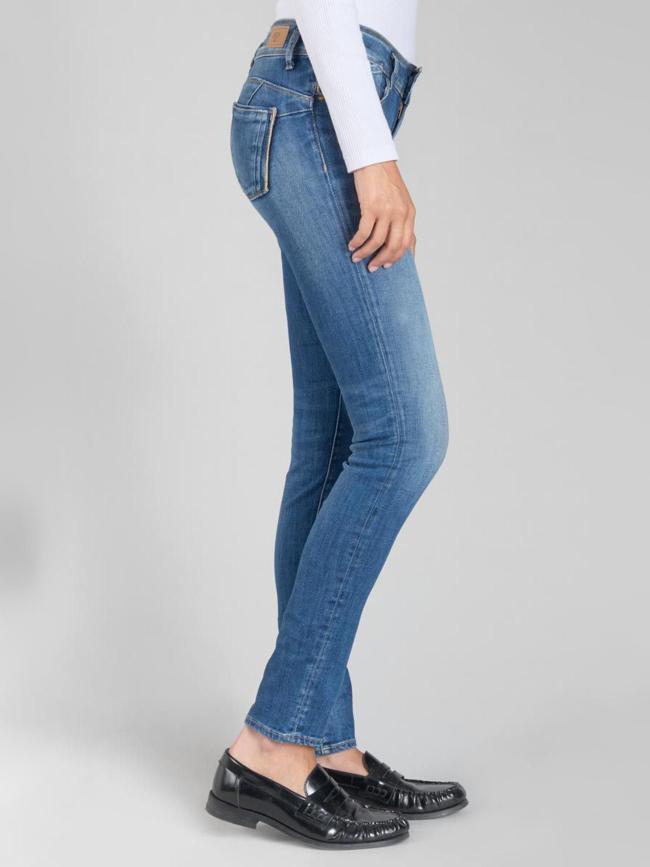 Jean taille mi-haute slim bleu femme - Le Temps Des Cerises