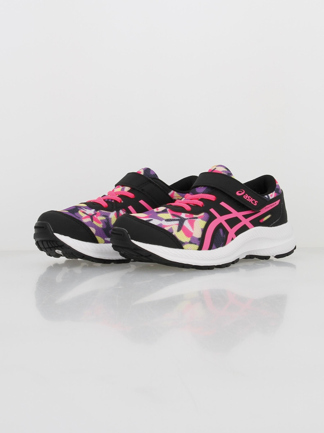 Chaussures de running scratch contend 8 rose noir fille - Asics