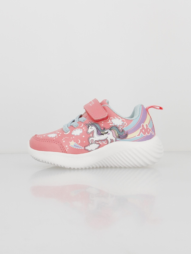 Baskets a scratch francie licorne rose fille Kappa