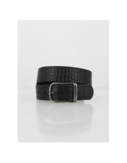 Ceinture texturée animal en cuir noir femme - Salsa Jeans