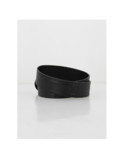 Ceinture texturée animal en cuir noir femme - Salsa Jeans