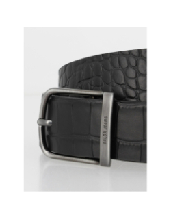 Ceinture texturée animal en cuir noir femme - Salsa Jeans