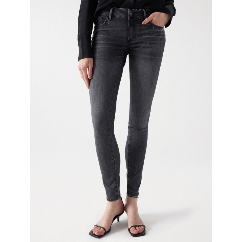 Jean skinny wonder gris foncé femme - Salsa Jeans