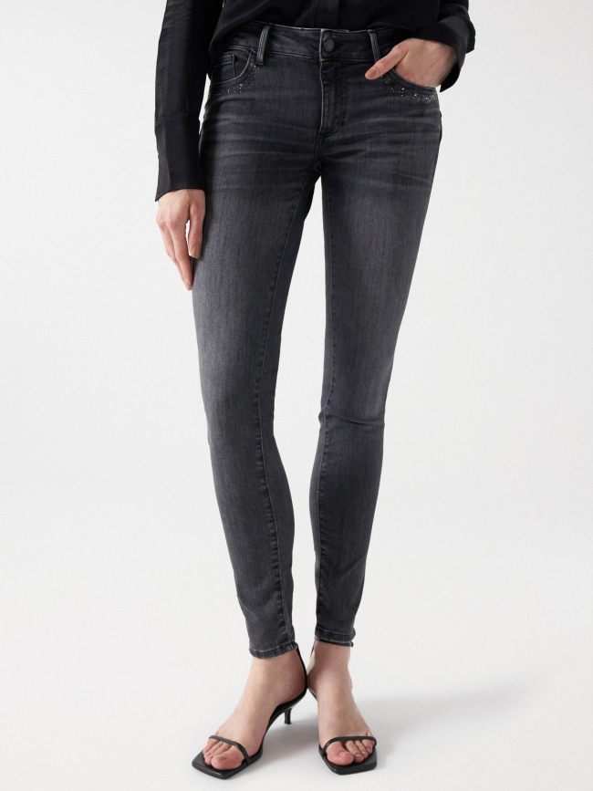 Jean skinny wonder gris foncé femme - Salsa Jeans