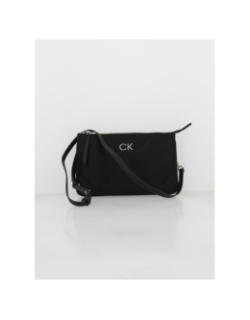 Sac bandoulière matelassé re-lock quilt noir femme - Calvin Klein