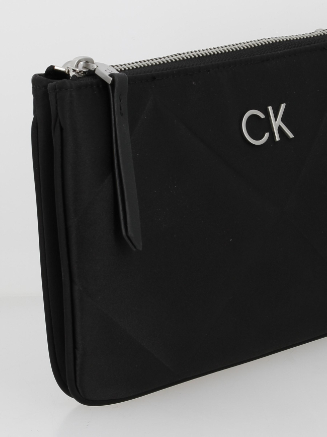 Sac bandoulière matelassé re-lock quilt noir femme - Calvin Klein