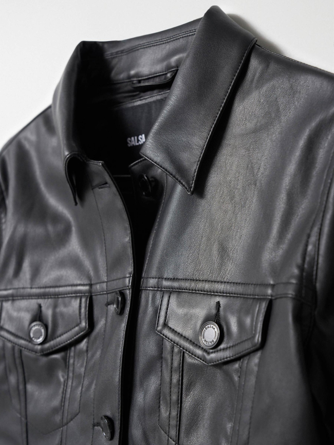Veste trucker style vintage noir femme - Salsa Jeans