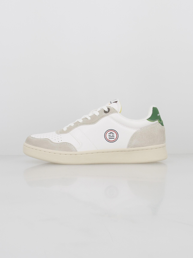 Baskets menry blanc vert homme - Serge Blanco