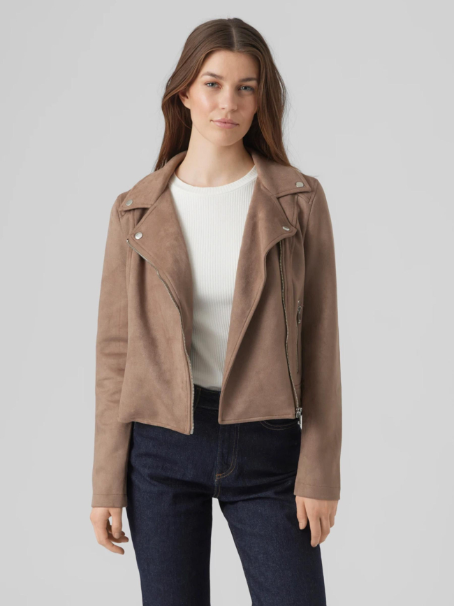 Veste imitation suède jose aw23 marron femme - Vero Moda