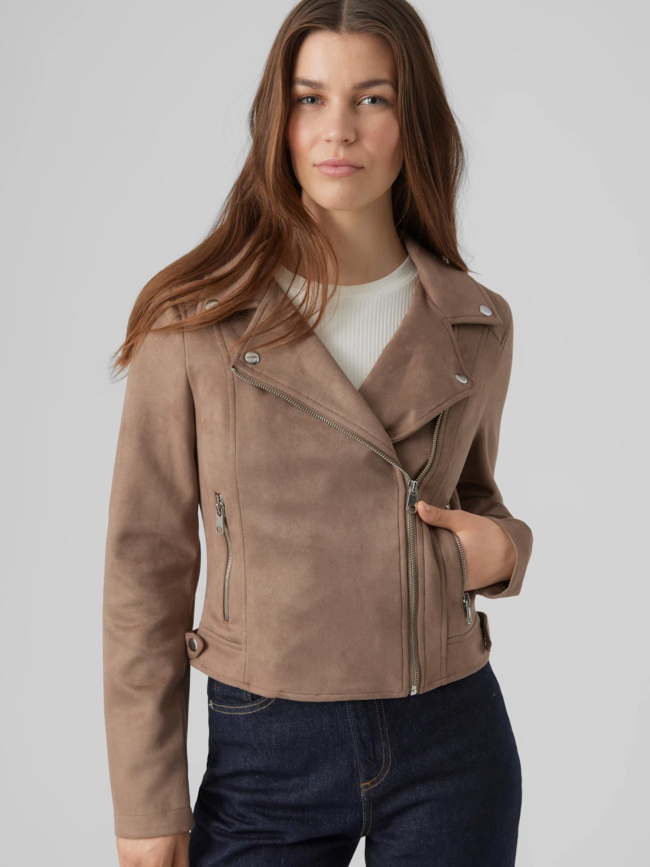 Veste imitation suède jose aw23 marron femme - Vero Moda