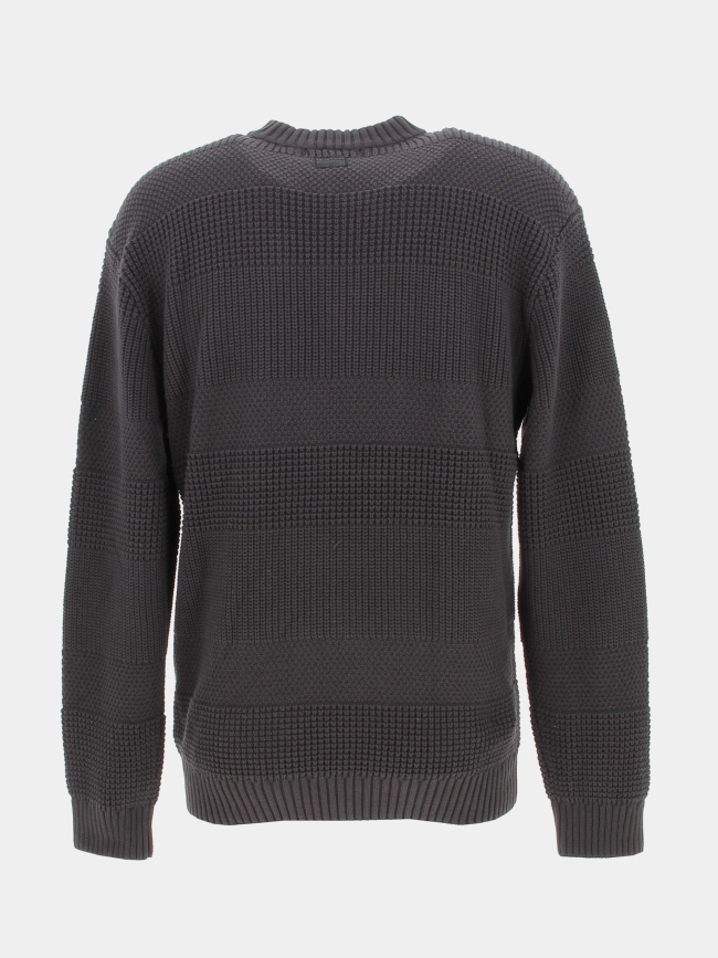 Pull regular effet rayures gris anthracite homme - G Star